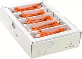 Wirewin SLIM-LS-K6A Cat6a U/FTP Ethernet tinklo kabelis, 0,1 m, oranžinis, 50 vienetų paketas
