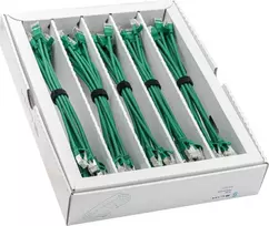 Wirewin SLIM-LS-K6A 0,15 m žalias Cat6a U/FTP plonas Ethernet tinklo kabelis, 50 vnt. pakuotė