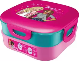 Maped PICNIK Kids Concept Barbie 3-in-1 priešpiečių dėžutė, 1,4 L, 2 skyriai + užkandžių dėžutė, rožinė/įvairiaspalvė 871097