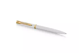 Waterman Allure Impression tušinukas, baltas lakas, aukso spalvos apdaila, vidutinio storio mėlynas rašalas 2225511