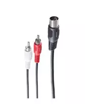 Shiverpeaks BASIC-S DIN 5-Pin Male to 2 RCA Male Audio Cable, 1,5 m, juodas BS10312
