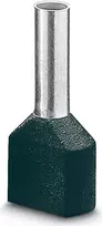 LAPP dviguba gnybtų mova, 0,75 mm², 8 mm, dalinai izoliuota, pilka, 500 vnt. 61802000