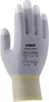 Uvex Unipur Carbon Nailono Megztos Apsauginės Darbo Pirštinės, 10 Dydis, Pilkos/Juodos, PU Delno Danga, Antistatinės 6055610