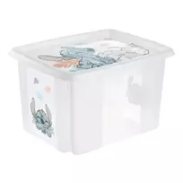 keeeper Storage Box karolina Stitch, 30 litrų rotuojama/sukraunama dėžė su dangčiu, PP, permatoma, 1 vnt. 1223800131900
