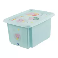 keeeper karolina Peppa Pig dėžė daiktams laikyti, 15 litrų, sukraunama ir įdedama viena į kitą, su dangčiu, PP, akvamarino spalvos, 1 vnt. 1223662433600