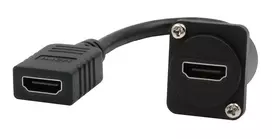 EXSYS EX-49163 D tipo HDMI kabelio adapteris, lizdas-lizdas, 20 cm