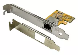 EXSYS EX-6071C PCI Express Gigabit tinklo plokštė, 1x RJ45, Realtek, pridedamas žemo profilio laikiklis