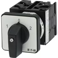 Eaton T0-4-8441/E 3 polių ON-OFF kumštelinis jungiklis, 20A, 690V, IP65, juodas/baltas 043595