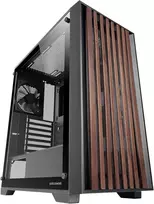 Mars Gaming MCWOOD Computer ATX Case with wooden slats / Tempered Clear Glass