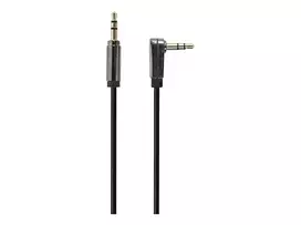 Gembird CCAPB-444L-1M Right angle 3.5 mm stereo audio cable 1m / black