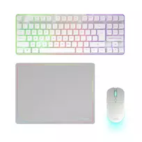 Mars Gaming MCPWTKLWUS Keyboard and Mouse Set RF Wireless + USB QWERTY US International / white