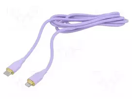 Gembird CC-USB2S-CM8PM-1.5M-P Cablexpert Premium Silicon Cable Apple Lightning to USB-C 1.5m / violet