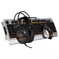 Marvo CM303 klaviatūra Pelė įskaityta Žaidimams USB Juoda, Sidabras