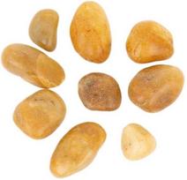 Poliruoti akmenys Geltona Pebble 10-20 mm akvariumui, terariumui, 10kg/PAK