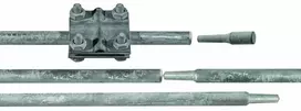 Pawbol Įžeminimo strypas be sriegio sulankstomas komplektas 3m fi16mm (2x1,5m) OC cinkuotas karščiuoju būdu R.8055BG