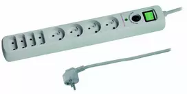 Düwi Ilgintuvas 8 lizdų, 1,5 m su viršįtampių filtru, su jungikliu, 3x1,0mm OWY 25026