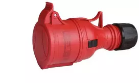 Elektromet Nešiojamas lizdas 32A 4P 400V raudonas TWIST GPP TIPAS B 32/4 IP44 921886