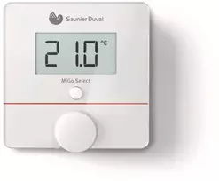 Vaillant SRT 51f MiGo Select – belaidis kambario reguliatorius, skirtas veikti su moduliu SR 940f. Veikia su MiGo Link App programėle mobiliesiems įrenginiams.