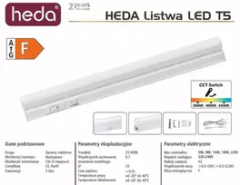 Lumax LED šviestuvas Lumax HEDA T5 18W 120CM 1820LM 120° CCT HDT618CCT IP20 IK02