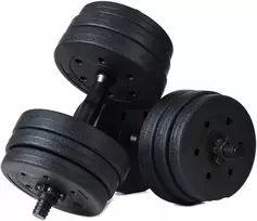 „Funfit“ hanteliai 4255 bituminiai 2 x 10 kg