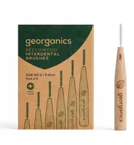 Dantų šepetėlis Georganics, Bukinė tarpdančių šepetėlė, kasdienei priežiūrai, 0,5 mm, 6 vnt.