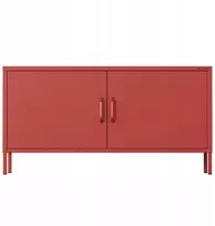 Laikiklis Jan Nowak RTV spintelė metalinė su kojelėmis raudona Modern ROSA 1150 x 595 x 400 mm
