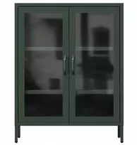 Jan Nowak Stiklinė žema vitrina buteliams, žalios spalvos: Modern GINA, 800 x 1015 x 400 mm