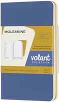 Moleskine 2 sąsiuvinių rinkinys MOLESKINE Volant, XS, 6,5x10,5 cm, lygus, 56 puslapiai, mėlyna/gintarinė geltona