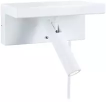 Sieninis šviestuvas Paulmann Sieninė lempa JERIK LED 2,4W 3-STEP DIM 160lm 3000K USB-C 230V su jungikliu Balta matinė / metalinė