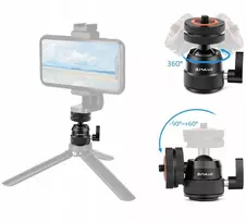 Puluz Galvutė Puluz Rutulinė galvutė Fotoaparatui 3D Kamera Sriegis 1/4'''' 2x ISO Koja Iki 3kg Puluz / Pu1057b