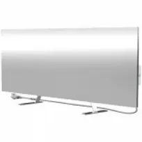 Aeno Premium Eco* išmanusis šildytuvas, 700W, grūdintas stiklas, infraraudonųjų spindulių ir konvekcinio šildymo tipas, kištuko tipas: Europa (E/F tipo), Perenio Smart App, TUYA App, nešiojamas ir montuojamas ant sienos, pagaminta ES, SIDABRINIS, Amazon