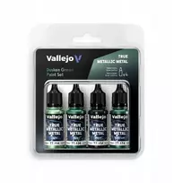Vallejo Vallejo: 77.257 – True Metallic Metal – Prieblandos žalios dažų rinkinys