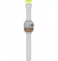 Urban UAG Scout – silikoninis dirželis Apple Watch series 4-6 & SE 1-3, 44 mm / series 7-9, 45 mm / series 10-11, 46 mm / Ultra 1-3, 49 mm (smoke / active neon)