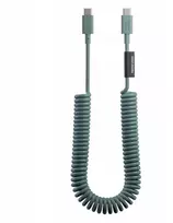 Native Union Native Union Pop Cable - USB-C - USB-C kabelis, 2,4 m 60 W (šiferio žalia)