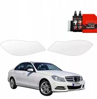 GrizzGlass apsauginė plėvelė priekiniams žibintams BodyShield Mercedes Benz C klasės W204 Sedan Facelifting (2011-2014) [2w1]