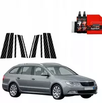 GrizzGlass Karboninė plėvelė ant statramsčių GrizzGlass BodyShield skirtа Skoda Superb 2 Kombi (2009-2013) [10w1]