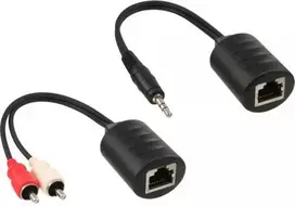 AV signalo perdavimo sistema InLine audio per LAN Ethernet tinklą – RJ45, rinkinys (89003)