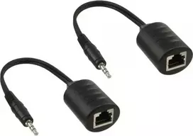 AV signalo perdavimo sistema InLine 3.5mm audio per LAN Ethernet tinklą - RJ45 - maksimaliai iki 50m, rinkinys (89002)