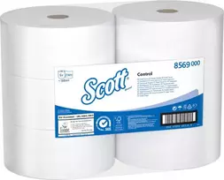 Kimberly-Clark Kimberly-Clark Scott Control – Tualetinis popierius, ištraukiamas iš centro, baltas, 2 sluoksnių – Makulatūra