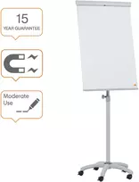 Nobo Essentials mobilus magnetinis flipchart iš lakuoto plieno