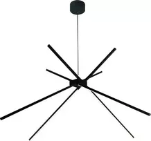 Pakabinamas šviestuvas MAXlight Loftinė pakabinama lempa SPIDER P0412 Maxlight metalinis korpusas LED strypai 33W 3000K pakabinama juoda