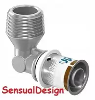 Uponor Uponor S-Press PLUS alkūnė su išoriniu sriegiu 25-R1MT