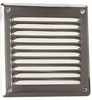 Ventika Vėdinimo gaubtas su tinkleliu 165x165mm metalinis chromuotas WX908CHR