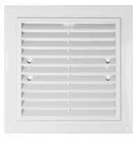 Ventika Vėdinimo grotelės MWR 300X300mm su tinkleliu ir tvirtinimo laikikliais baltos spalvos MWR300X300