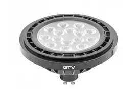 GTV LED lemputė GU10 ES111 12,5W 1250lm 4000K 40st. AC220-240V juoda LD-ES111NW13W40-10