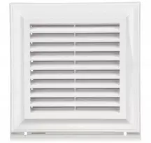 Ventika Vėdinimo grotelės 180x250mm su tinkleliu ir stačiakampiu flanšu 138x208mm baltos EL250A