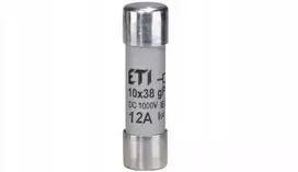 Eti-Polam Saugiklio įdėklas cilindrinis PV 10x38mm 12A gPV 1000V DC CH10 002625077