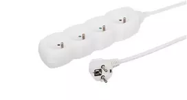 Düwi Prailgintuvas 4 lizdų, 3m baltas, 3x1,0mm OWY 34430