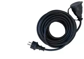 Düwi Prailgintuvas 1 lizdo dirbtuvių purškiamas guminiu 1x2P+Z H05RR 3Gx1,5 20m IP44 / 10397