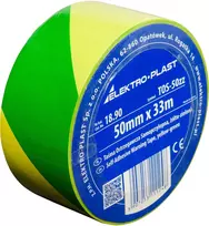 Elektro-Plast Įspėjamoji lipni juosta TOS-5zz 5 cm x 33 m geltonai žalia